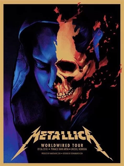 Metallica Poster Lincoln Nebraska Concert 9 6 18 Vip Poster Artist Aps