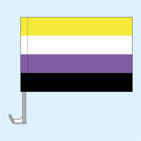 Non Binary Pride Car Flag Flags And Flagpoles