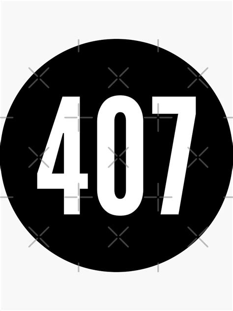 407 Of Area Code Zip Code Location Black And White Sticker For Sale