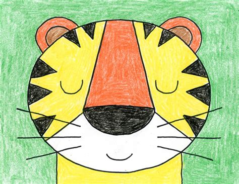 Make a shape collage {update: Draw a Tiger Face | Art Projects for Kids | Bloglovin'