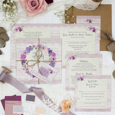Wisteria Garden Wedding Invitation Sample Sarah Wants Stationery