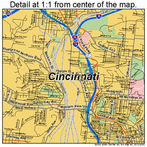 Printable Street Map Of Cincinnati Ohio Printable Map Of The United