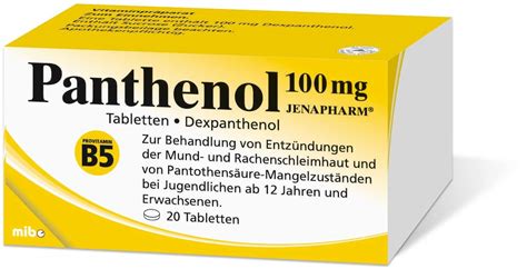 Panthenol 100 mg Jenapharm 20 Tabletten kaufen | Volksversand