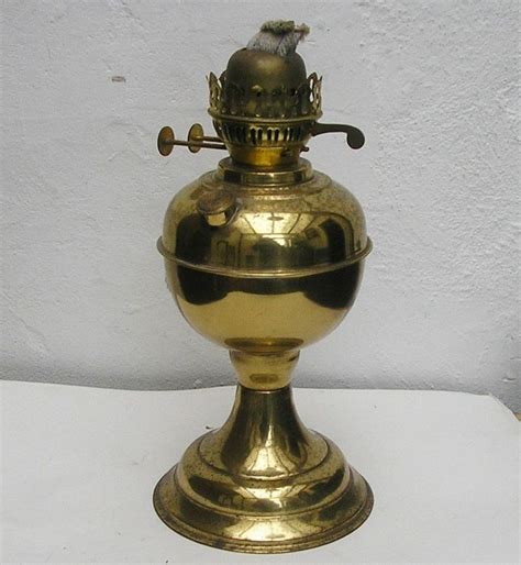 Vintage Brass Oil Lamp Awe