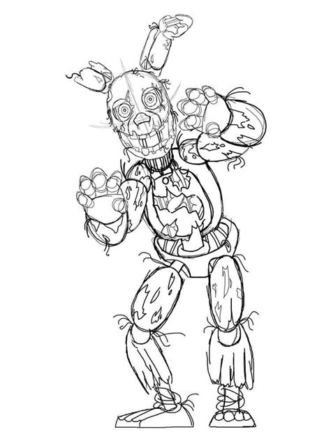 Animatronics Springtrap Coloring Pages
