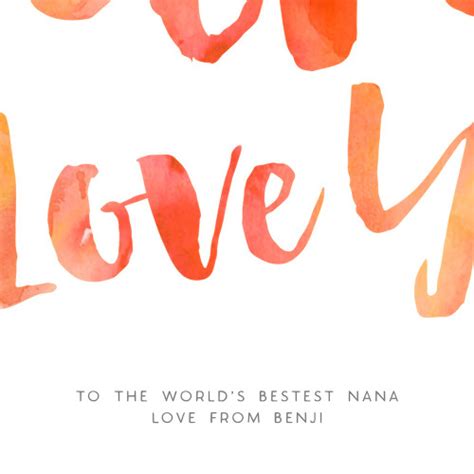 Nana I Love You Personalised Print Dig The Earth