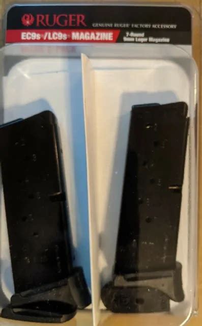 Ruger Lc9 Lc9s Ec9s 9mm 7 Round Magazine Oem 7rd Mag 90642 Value 2 Pack