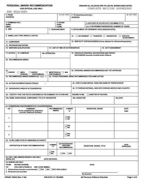 Navy 1650 Fillable Form Printable Forms Free Online