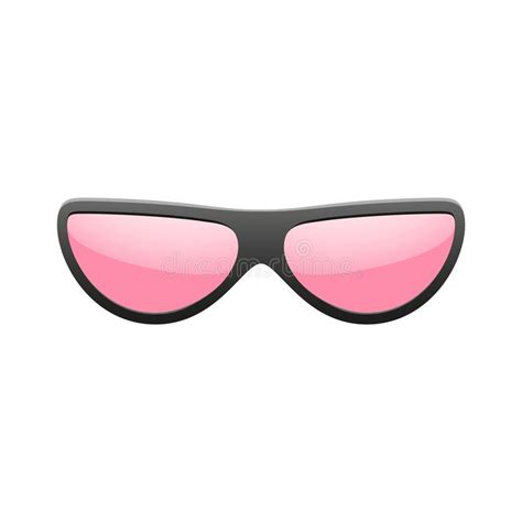 Sunglasses Icon Pink Sun Glasses Isolated White Background Fashion Pink Vintage Graphic Style