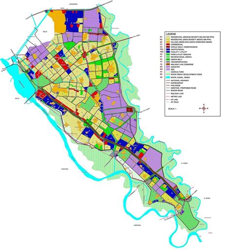 Noida City Divisions Map Of Noida Noida Map