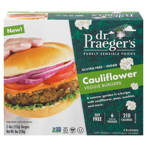 Dr Praeger S Cauliflower Veggie Burgers Shop Meat Alternatives At H E B