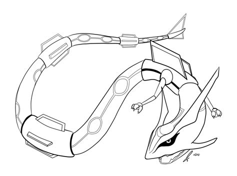 Pokemon Rayquaza Coloring Page Coloring Home