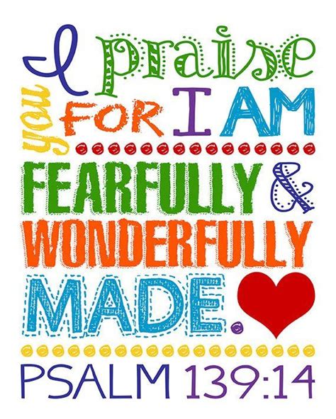 I Praise You For I Am Fearfully And Wonderfully Made Sign Etsy In