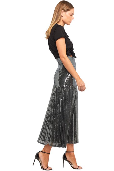 Pleated Sequin Skirt Ladies Clothing And Skirts Bardot