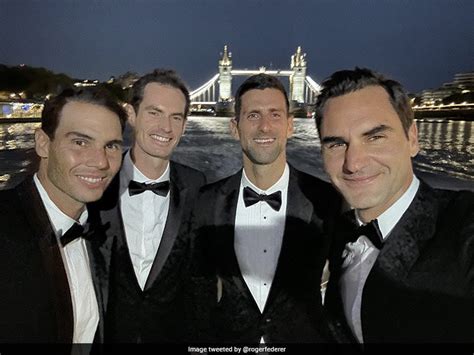 Roger Federers Pic With Novak Djokovic Rafael Nadal And Andy Murray Breaks The Internet