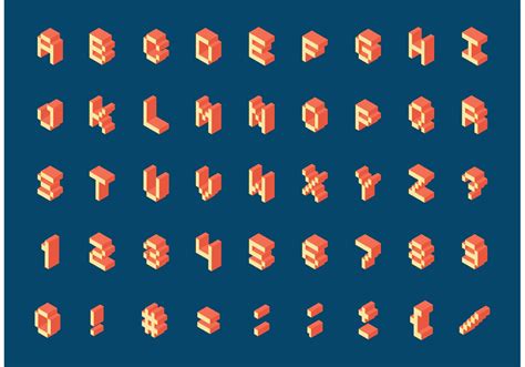 Free Isometric Retro Pixel Alphabet Vector - Download Free Vector Art ...