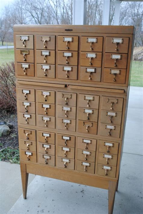 Vintage Library Card Catalog By Remington Rand