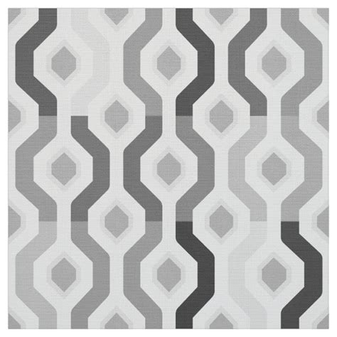 Modern Mid Century Funky Geometric Pattern Fabric Zazzle