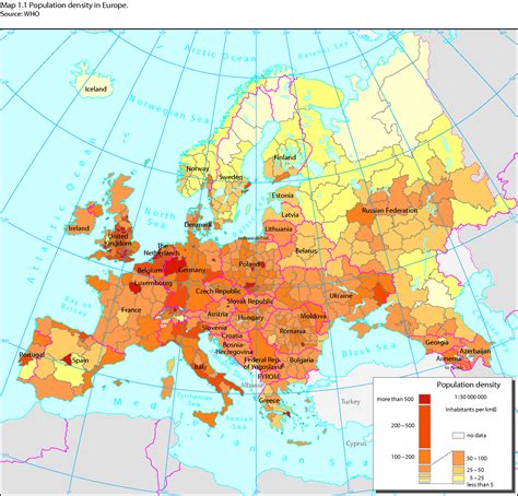 Population Density Map Europe