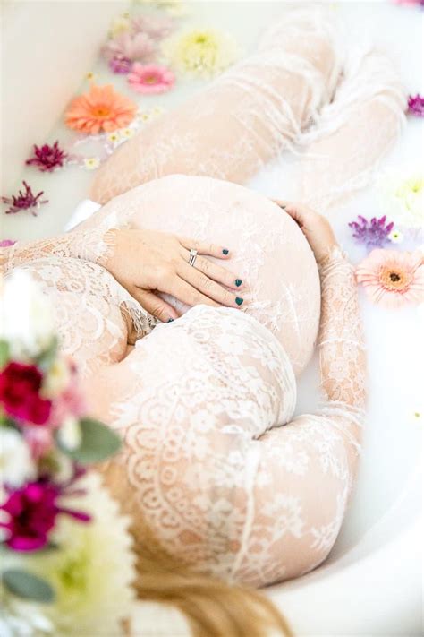 floral milk bath maternity photoshoot salty canary