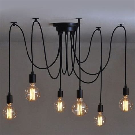 Its geometric structure creates an instant focal point. 3/6/8/10 Arms Lights Chandelier Vintage Home Ceiling Light ...