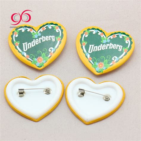 Best Selling Heart Shape Badge Clip Safety Pin Custom Pins Round Badges