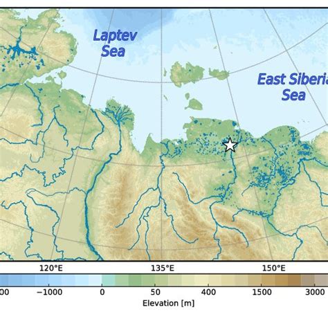 Elevation Map Of Northeastern Siberia Location Of The Validation Site