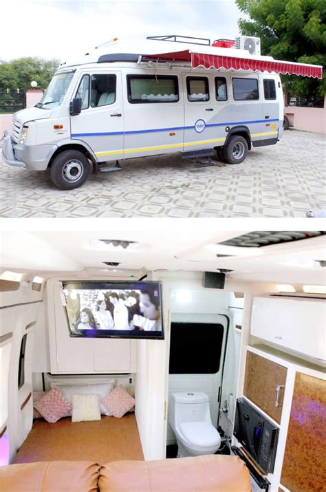 Caravan Mobile Motor Home Vanity Van On Tempo Traveller Vanity Van