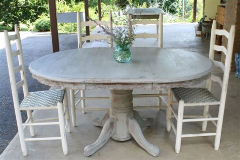 Its durable rubberwood construction ensures lasting use through the. Primitive & Proper: Weathered Paris Gray Dining Table how ...
