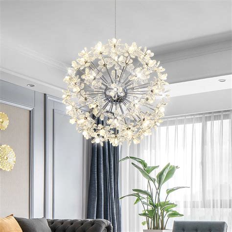 18243264 Lights Crystal Flower Chandelier Pendant Light Luxury