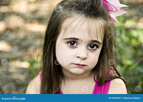 Sad Face Stock Photo Image Of Girl Brown Child Outdoors 6405382