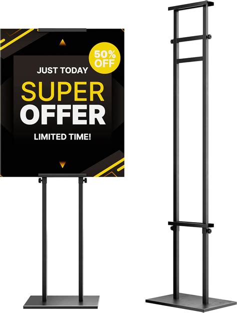 Whauu Display Stand Sign Holderheavy Duty Adjustable