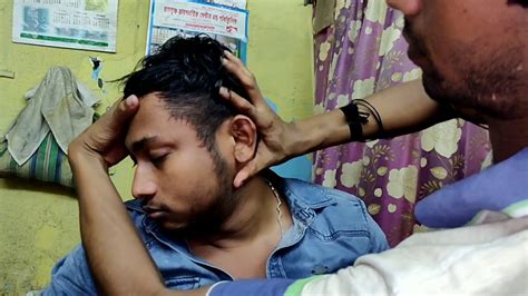 super relaxing asmr head face and neck massage by indian barber with neck cracking youtube