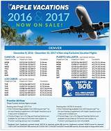 Apple Vacations Charter Flight Schedule Images