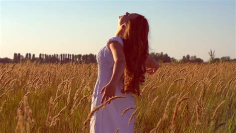 The lady is one fine black woman with a great body. Little Girl Running Cross The Wheat Field At Sunset.Slow ...