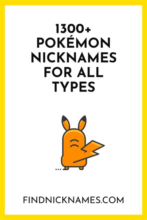 1300 Best Pokémon Nicknames For All Types — Find Nicknames