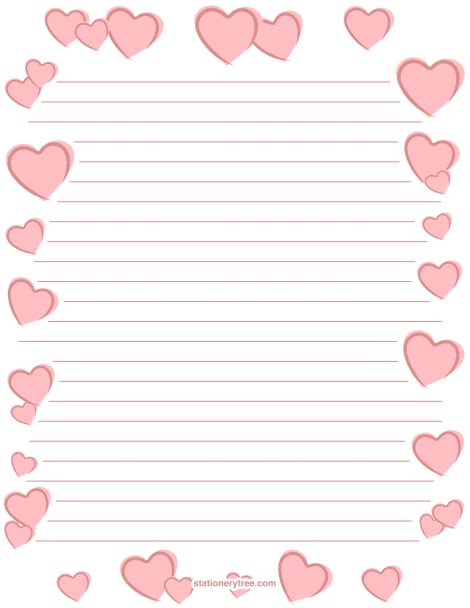 Heart Template Inch Tim S Printables Free Heart Shaped Valentine S Day Lined Paper