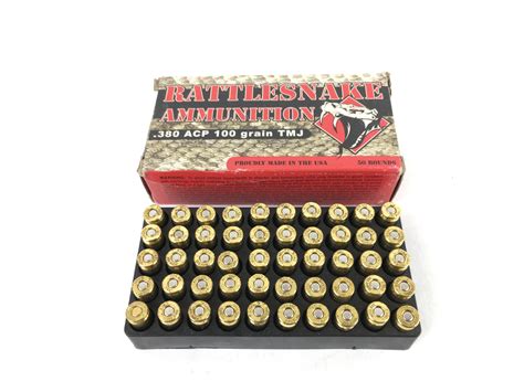 Rattlesnake Ammunition 100 Grain Tmj 380 Acp For Sale At Gunauction