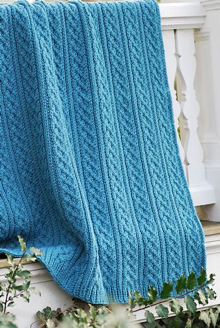 Ravelry Cozy Cable And Rib Afghan Pattern By Jacque Darragh