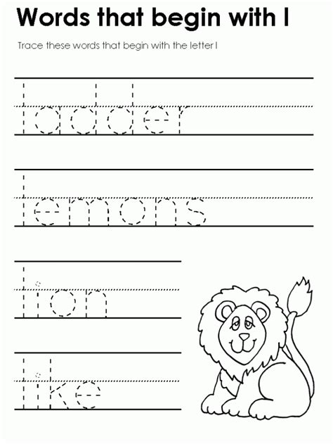 Free Printable Letter L Worksheets For Kindergarten And Preschool