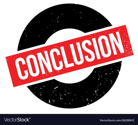 Conclusion Rubber Stamp Royalty Free Vector Image