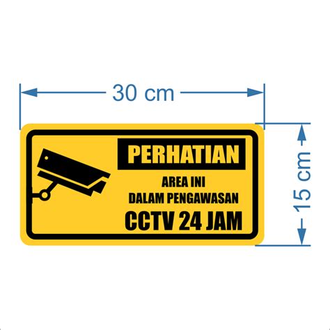 Ready Rambu Sign Pengawasan CCTV 24 Jam 30cm X 15cm Acryic Akrilik