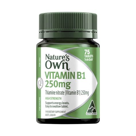 Buy Nature S Own Vitamin B1 250mg Tablets 75 Pack Coles