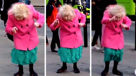 Watch This Little Old Lady Dancing On The Streets Just Makes Us So