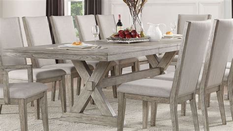 Tuscan dining room tables extra long dining tables round tuscan table. Rocky Gray Oak Extendable Dining Table | Extendable dining ...