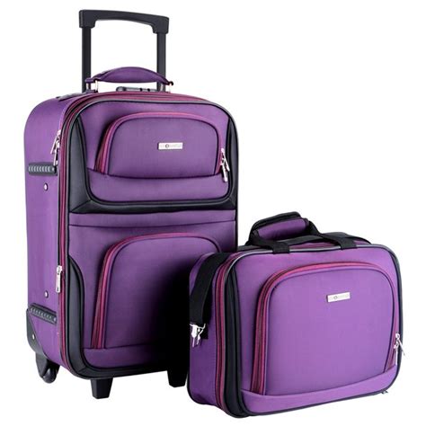 Uenjoy Luggage Set Expandable Carry On Trolley Suitcase Tote Bag 2