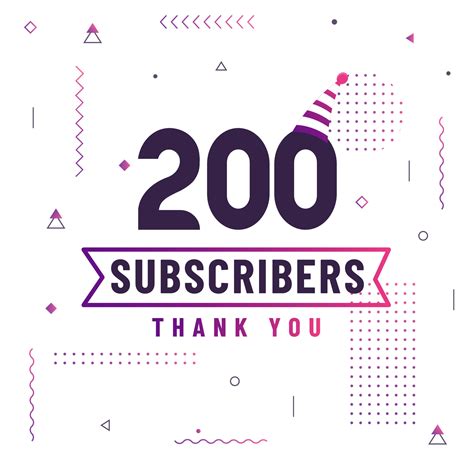 Thank You 200 Subscribers Celebration Modern Colorful Design 10358304