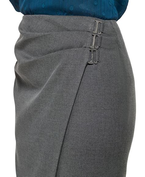 Dkny Womens Faux Wrap Pencil Skirt Macys