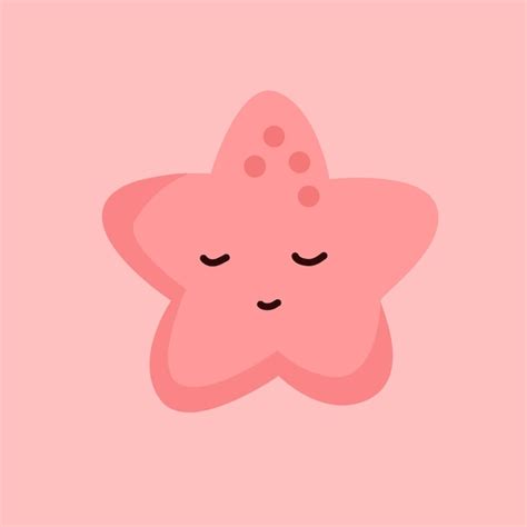 Premium Vector Star Icon In Flat Color Style Cute Kawaii Star