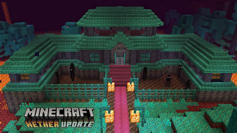 Minecraft Nether Update Warped Enderman House Speed Build Youtube